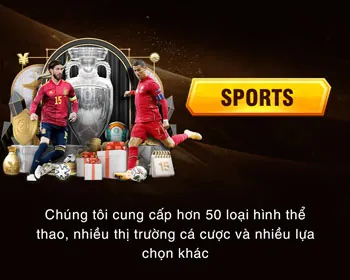Bảng hiển thị các môn thể thao khác nhau như bóng đá, bóng rổ, tennis và các lựa chọn cá cược
